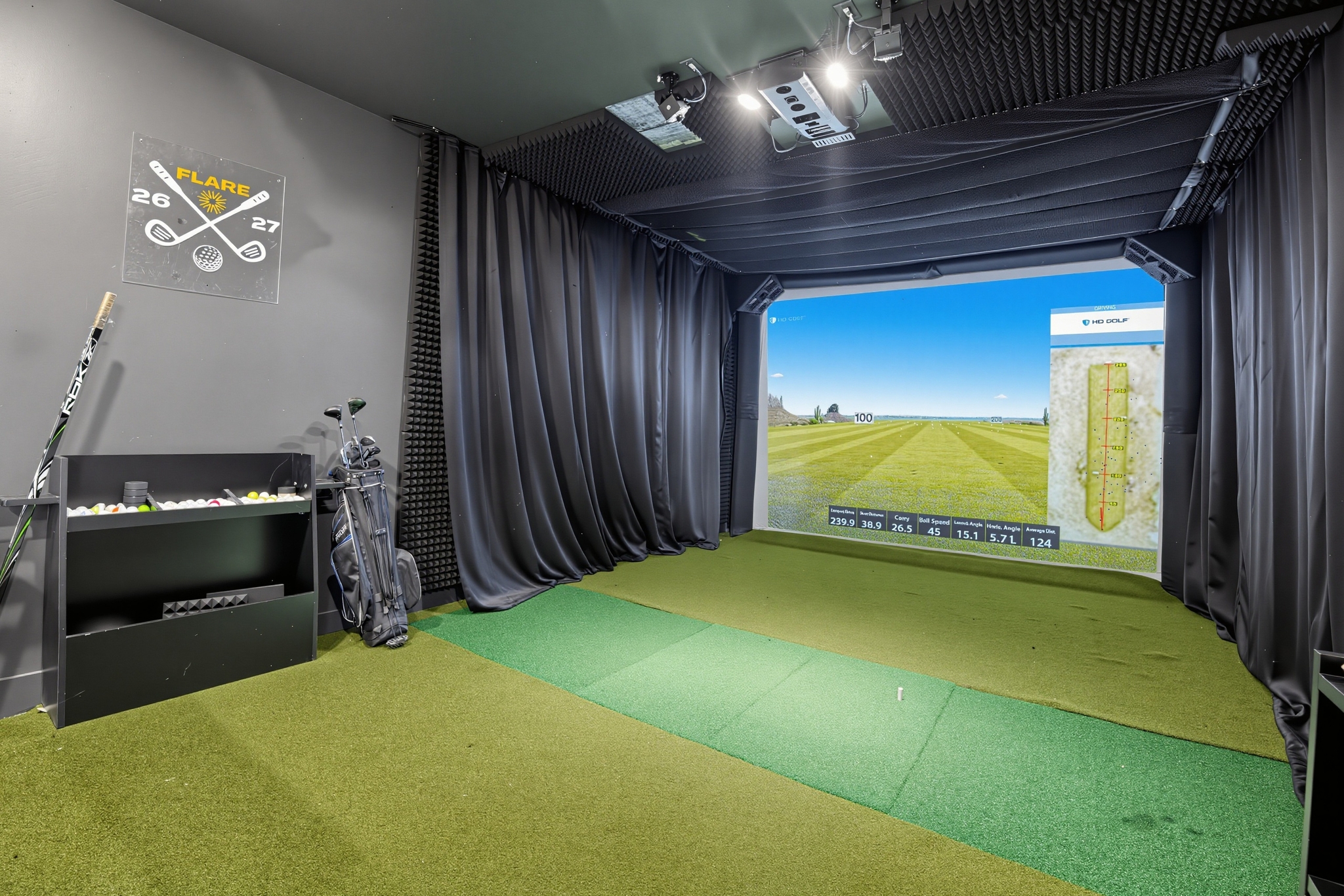 Golf Simulator at Flare Student Apartments in Tempe, AZ