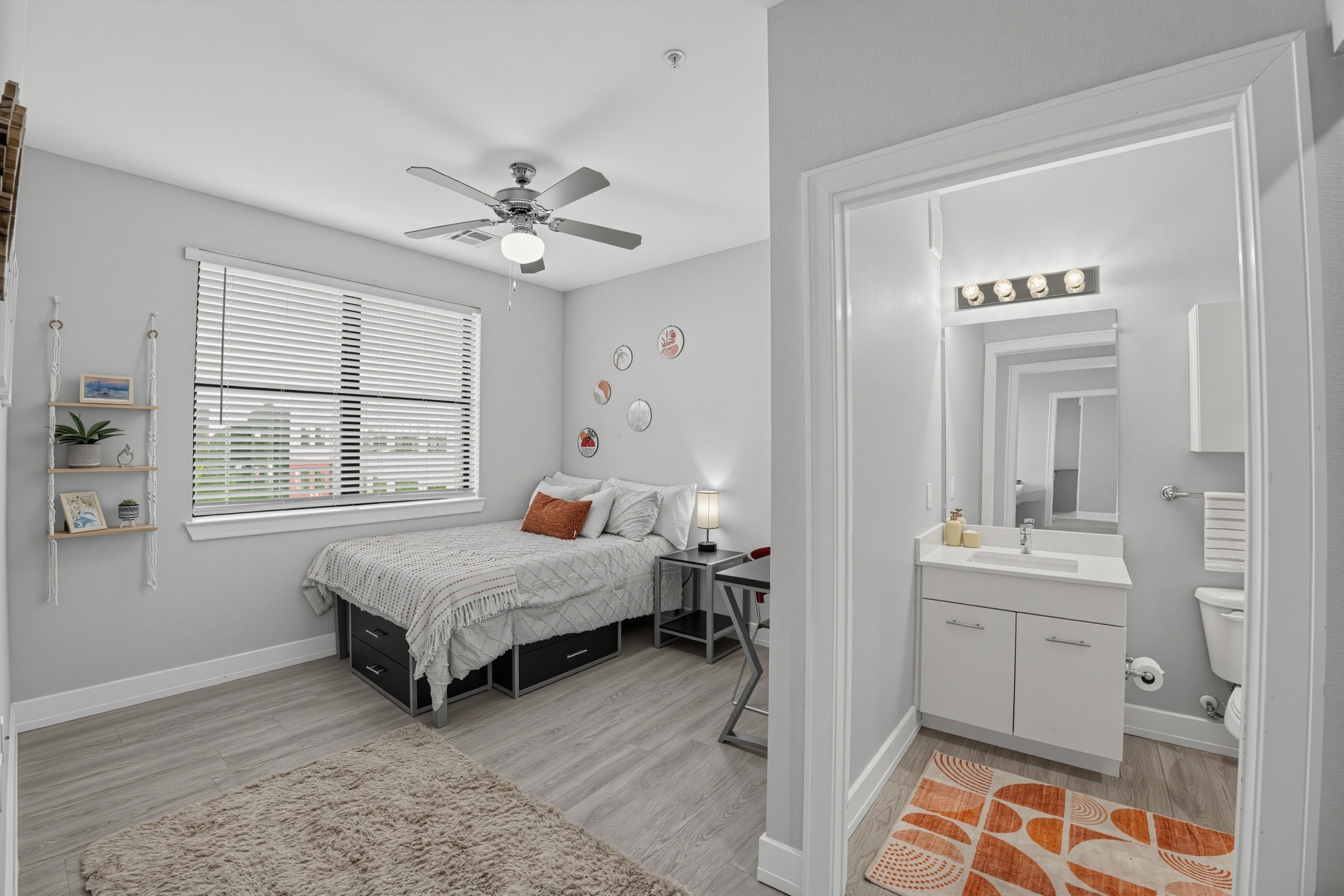 Spacious Bedroom with Private Bathroom at Flare Student Apartments in Tempe, AZ