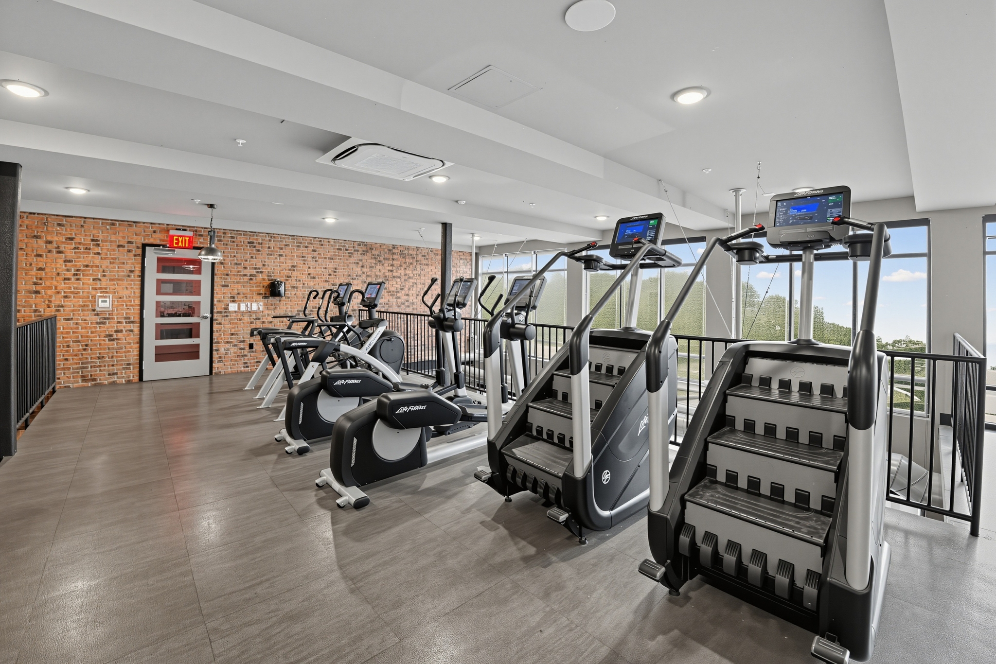 Fitness Center with Cardio Equipment at Flare Student Apartments in Tempe, AZ