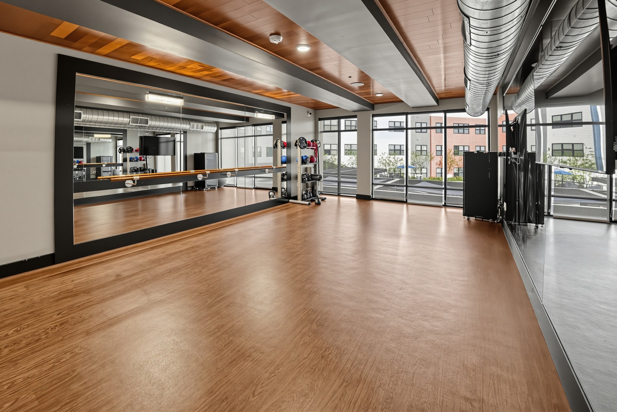 Yoga Studio with Barre at Flare Student Apartments in Tempe, AZ